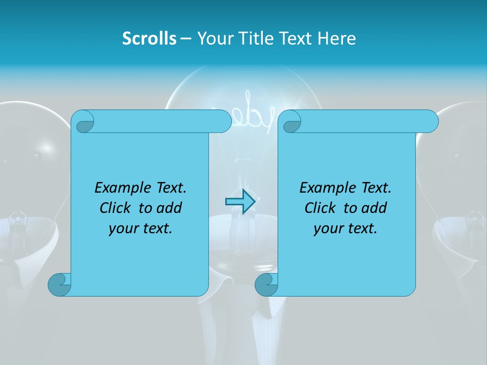 Leader Conceptual Glow PowerPoint Template