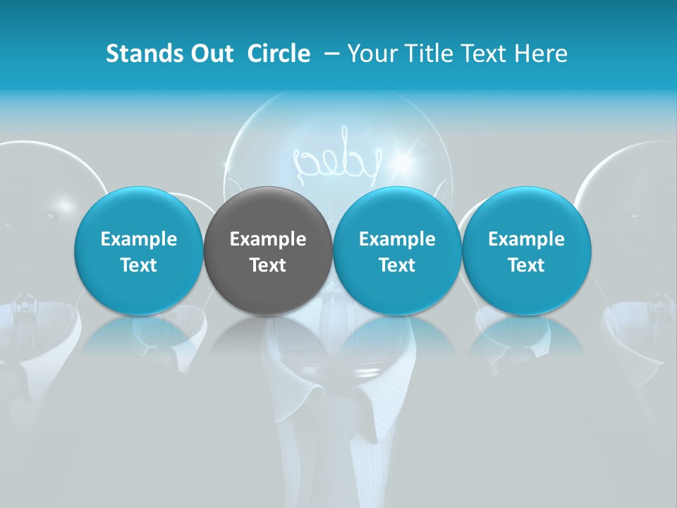 Leader Conceptual Glow PowerPoint Template