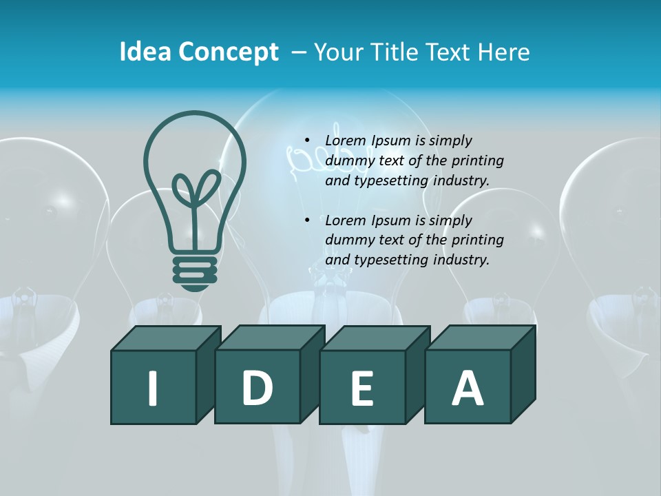 Leader Conceptual Glow PowerPoint Template