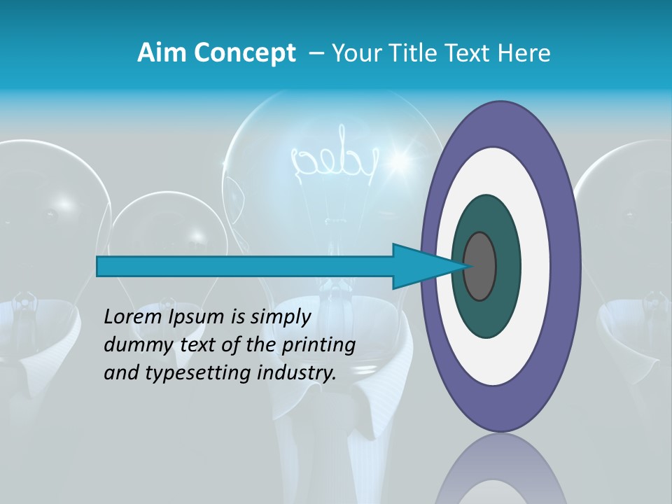 Leader Conceptual Glow PowerPoint Template