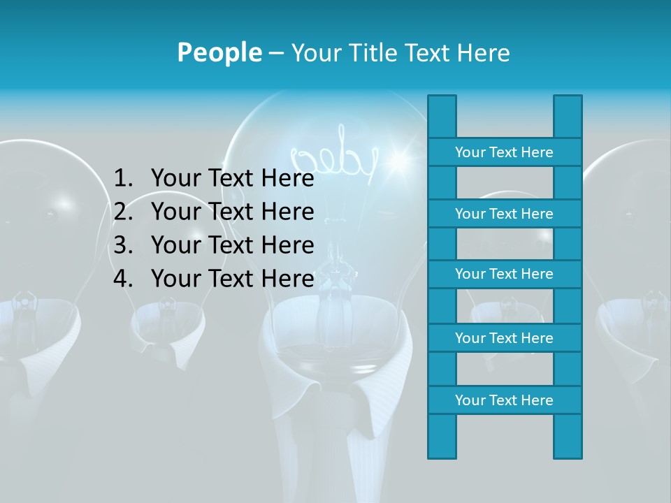 Leader Conceptual Glow PowerPoint Template