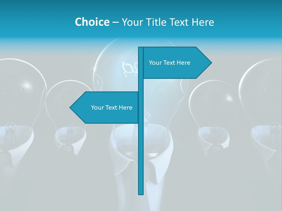 Leader Conceptual Glow PowerPoint Template