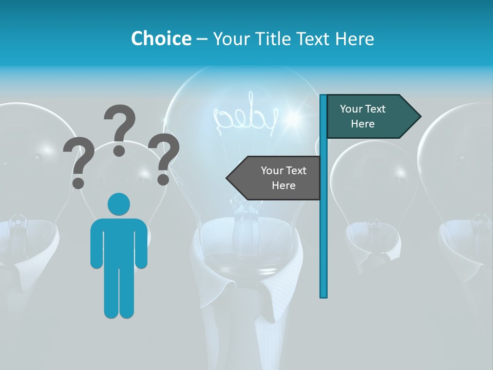 Leader Conceptual Glow PowerPoint Template