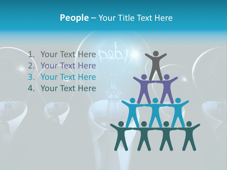 Leader Conceptual Glow PowerPoint Template