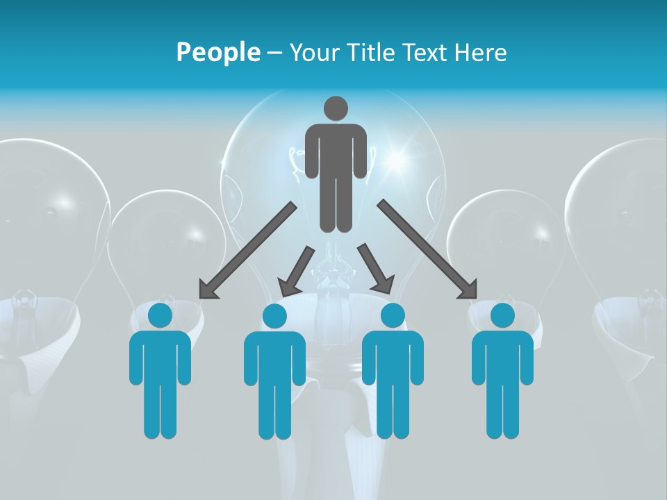 Leader Conceptual Glow PowerPoint Template