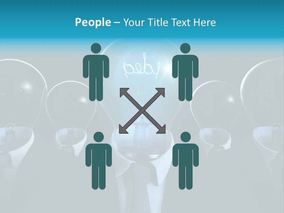 Leader Conceptual Glow PowerPoint Template