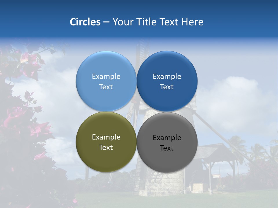 Martinique Antilles Windmill PowerPoint Template