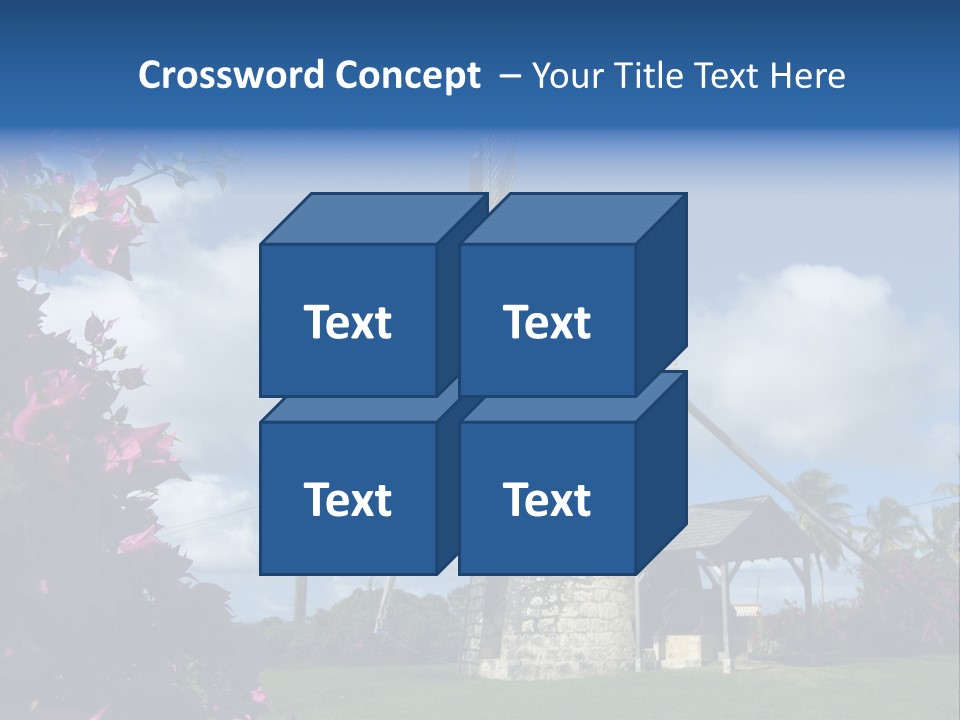 Martinique Antilles Windmill PowerPoint Template