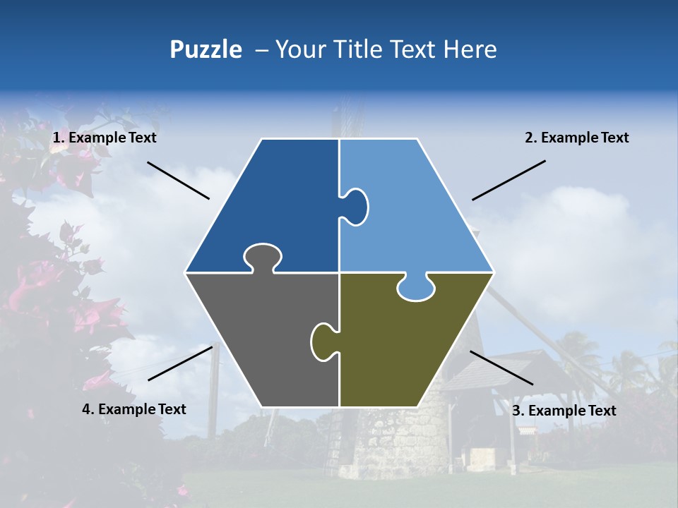 Martinique Antilles Windmill PowerPoint Template