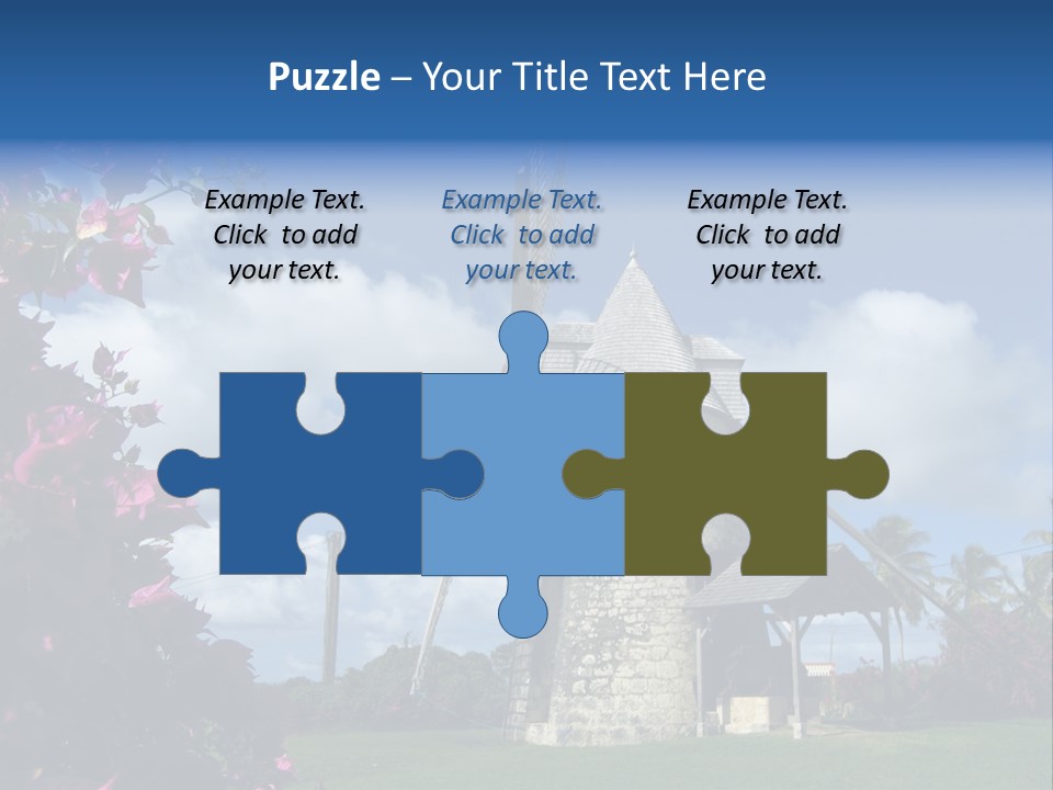 Martinique Antilles Windmill PowerPoint Template