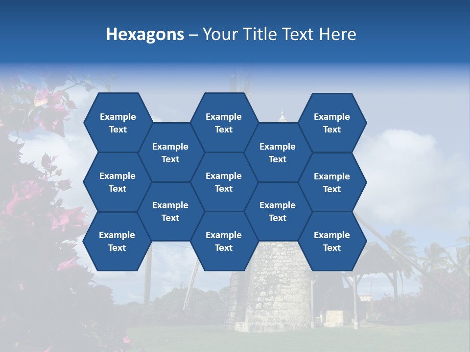 Martinique Antilles Windmill PowerPoint Template