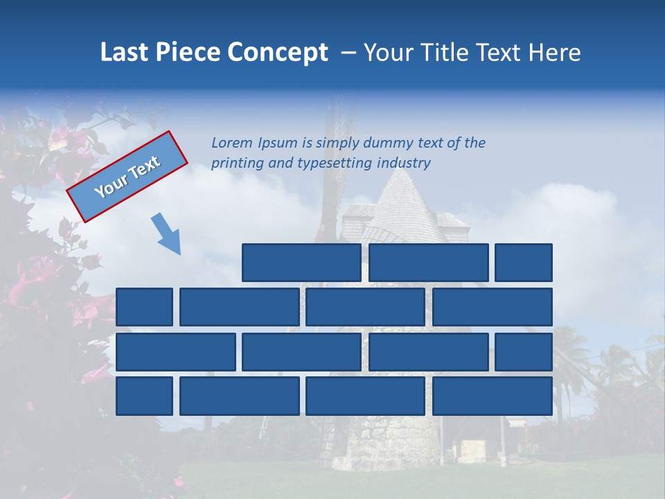 Martinique Antilles Windmill PowerPoint Template