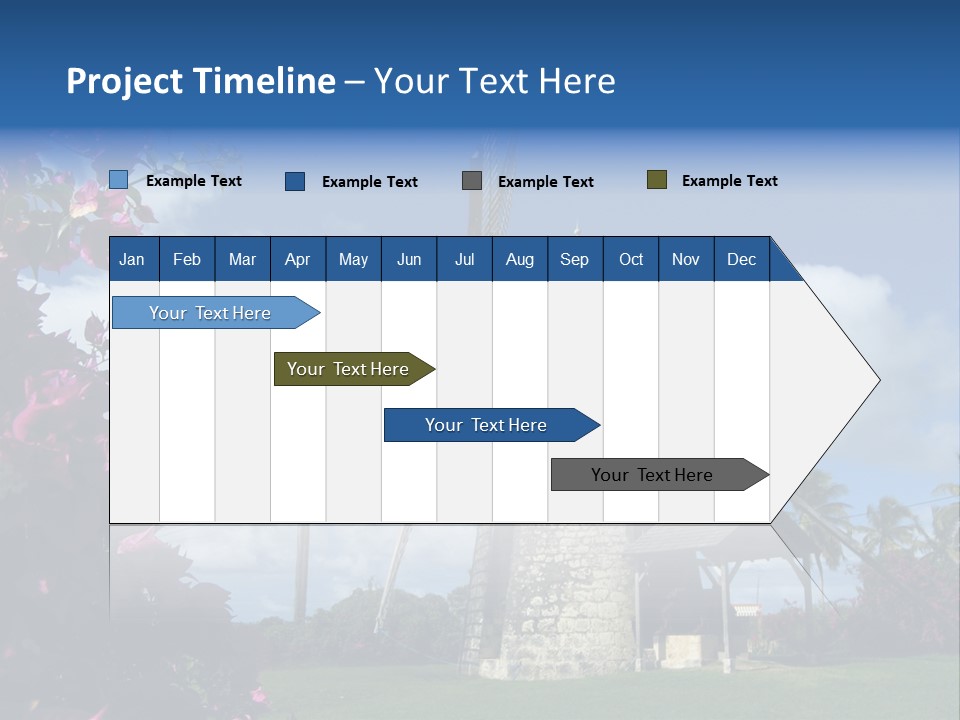 Martinique Antilles Windmill PowerPoint Template