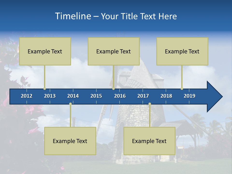 Martinique Antilles Windmill PowerPoint Template