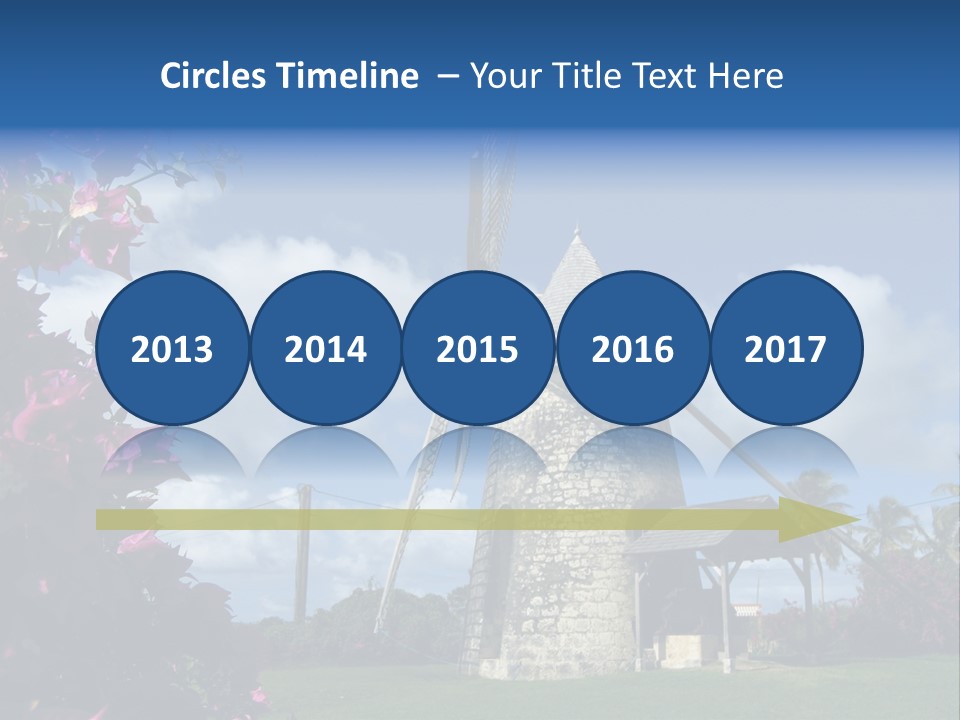 Martinique Antilles Windmill PowerPoint Template