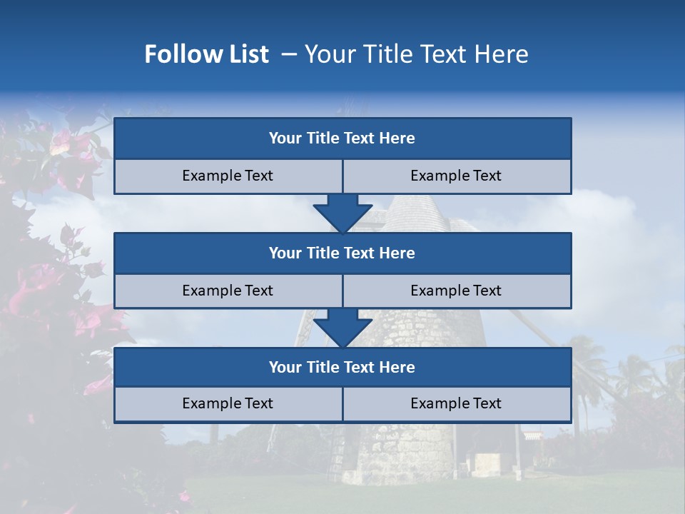 Martinique Antilles Windmill PowerPoint Template