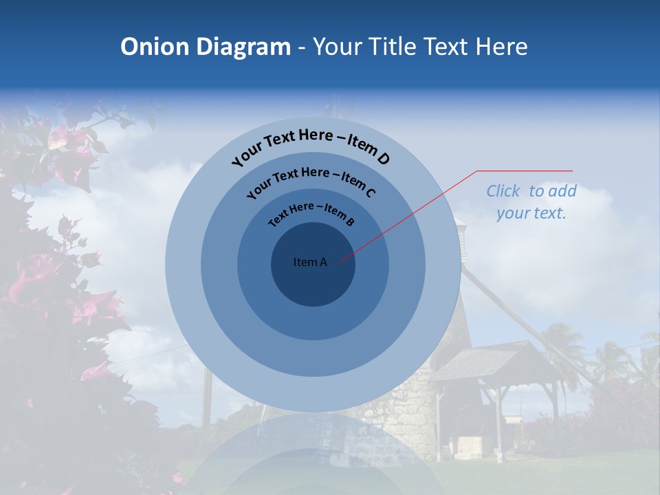 Martinique Antilles Windmill PowerPoint Template