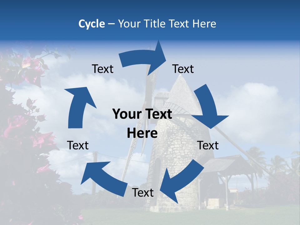 Martinique Antilles Windmill PowerPoint Template