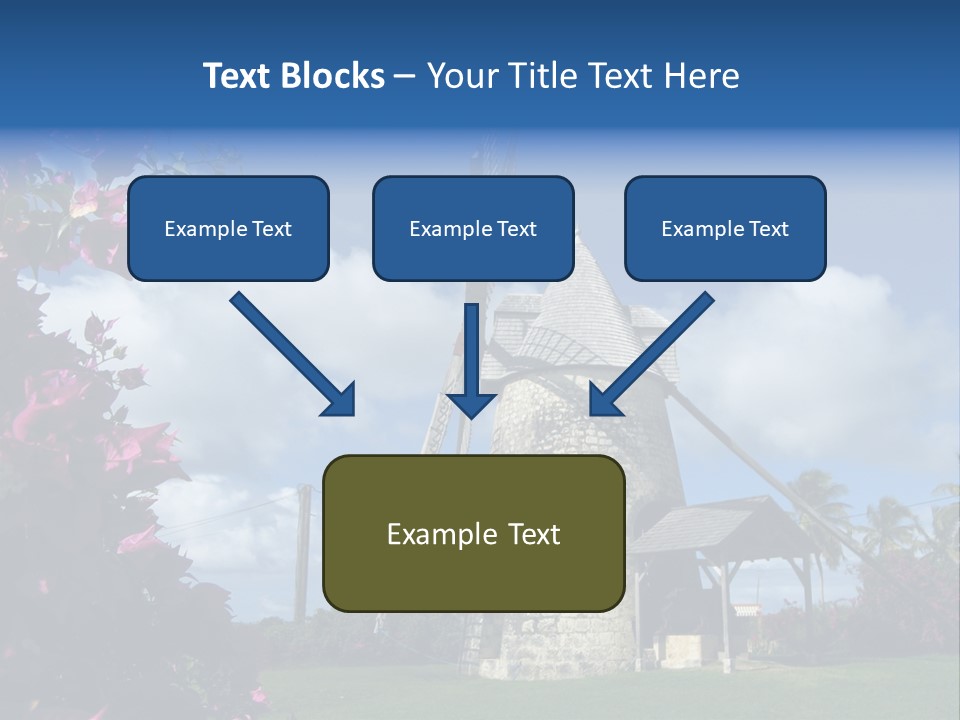 Martinique Antilles Windmill PowerPoint Template