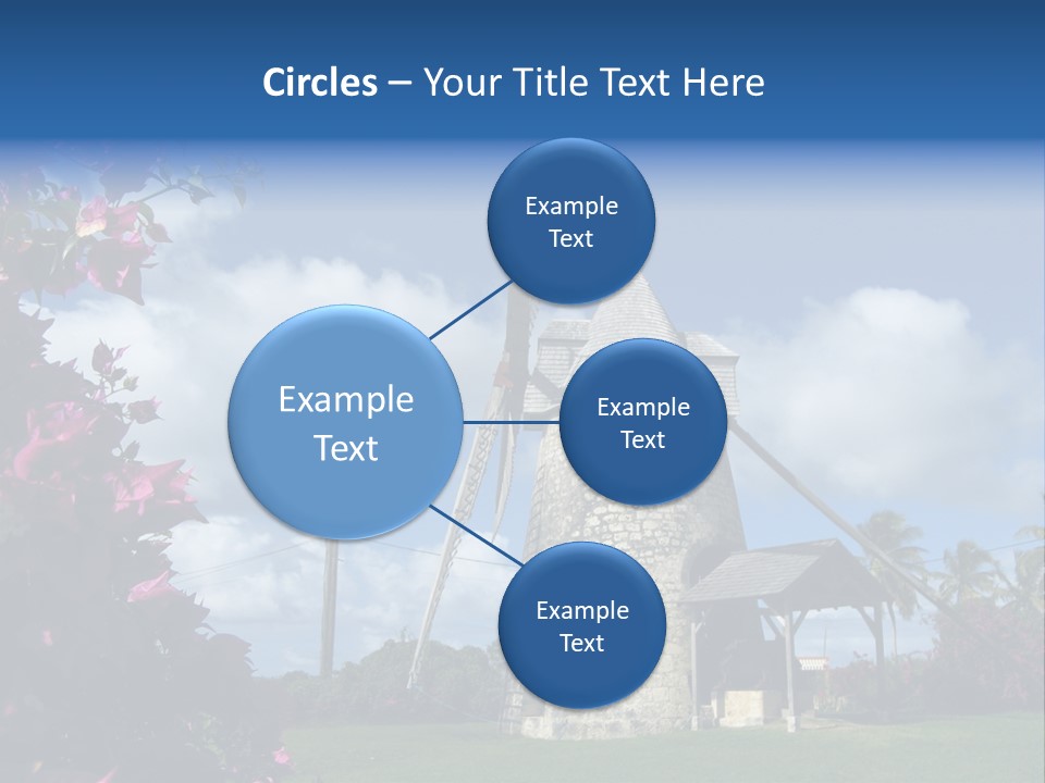Martinique Antilles Windmill PowerPoint Template