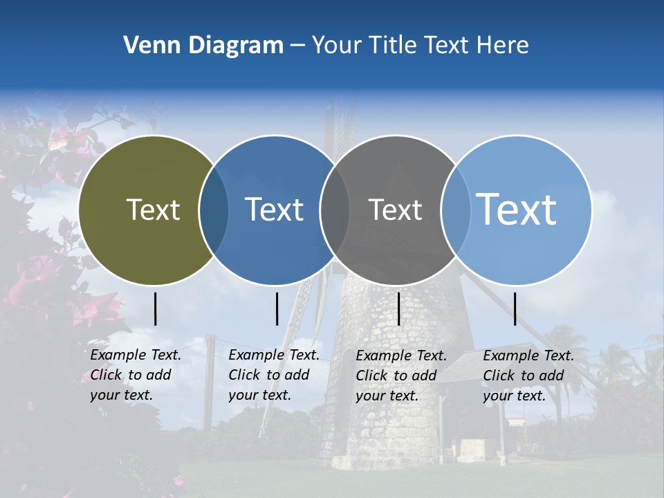 Martinique Antilles Windmill PowerPoint Template