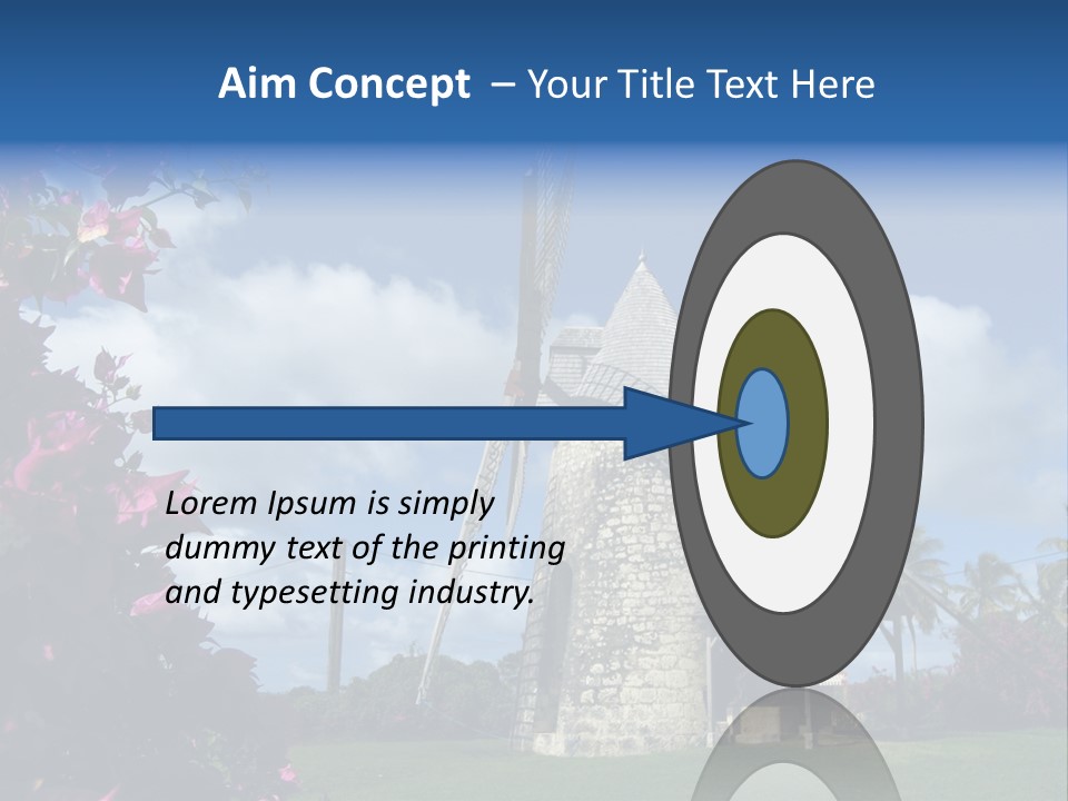 Martinique Antilles Windmill PowerPoint Template
