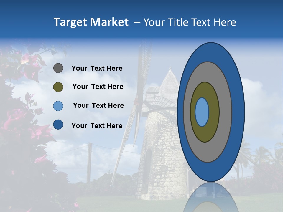 Martinique Antilles Windmill PowerPoint Template