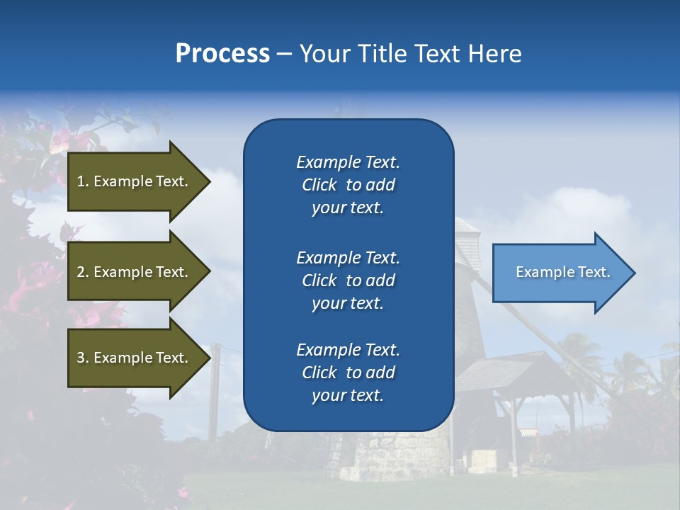 Martinique Antilles Windmill PowerPoint Template