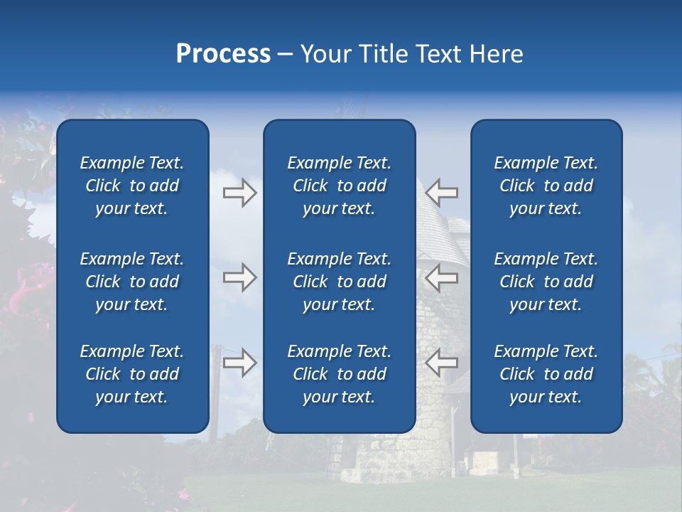 Martinique Antilles Windmill PowerPoint Template