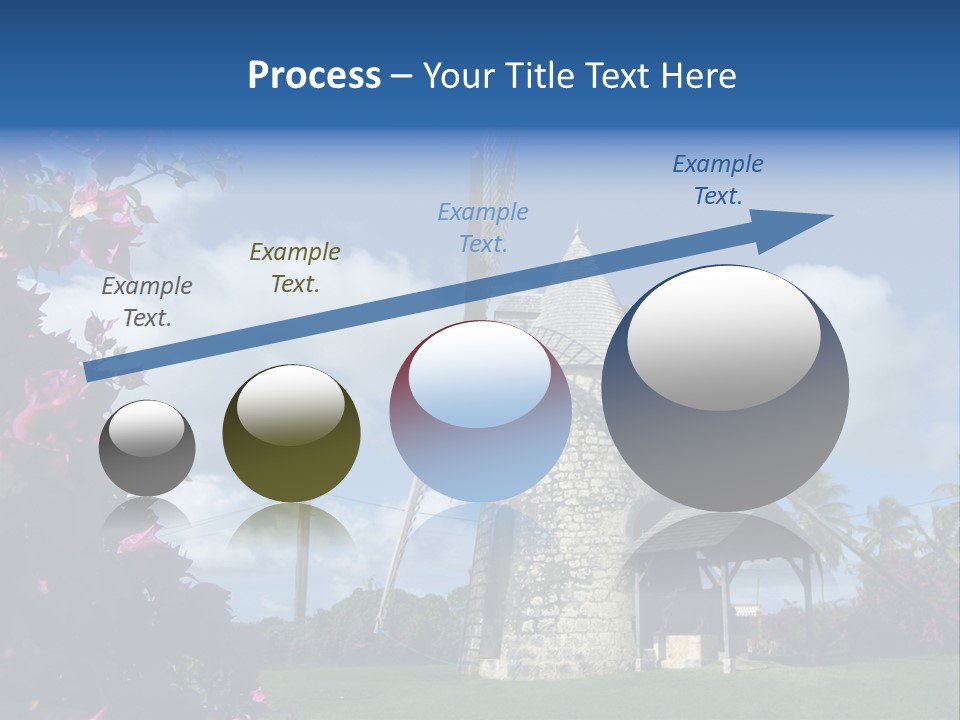Martinique Antilles Windmill PowerPoint Template