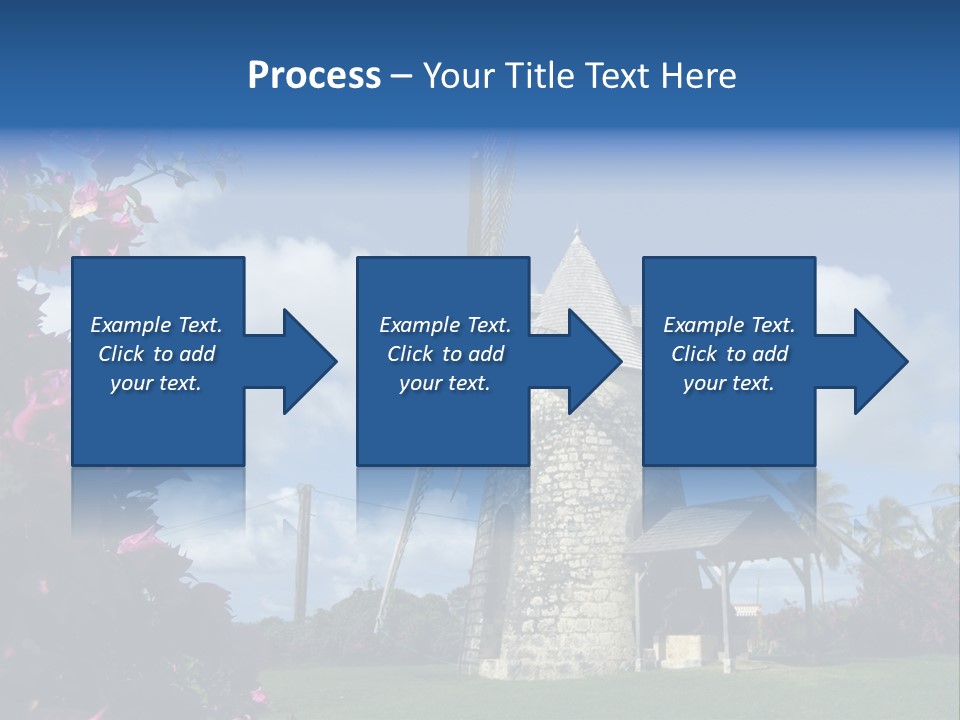 Martinique Antilles Windmill PowerPoint Template