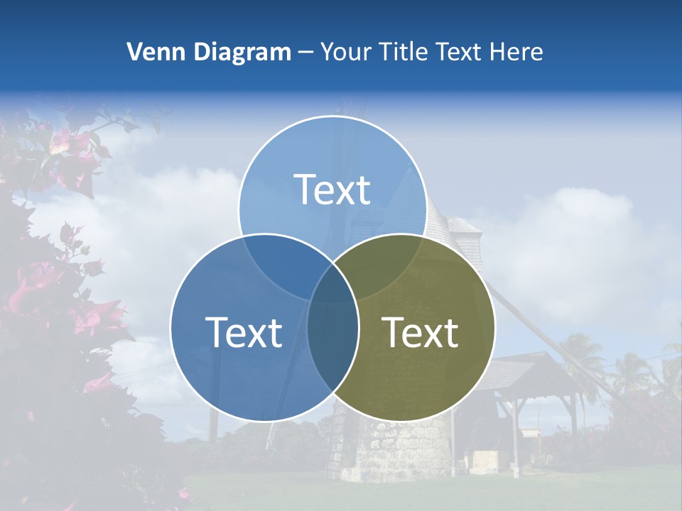 Martinique Antilles Windmill PowerPoint Template