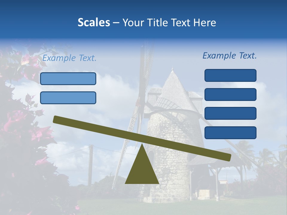 Martinique Antilles Windmill PowerPoint Template