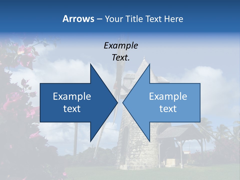 Martinique Antilles Windmill PowerPoint Template