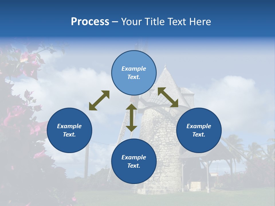 Martinique Antilles Windmill PowerPoint Template