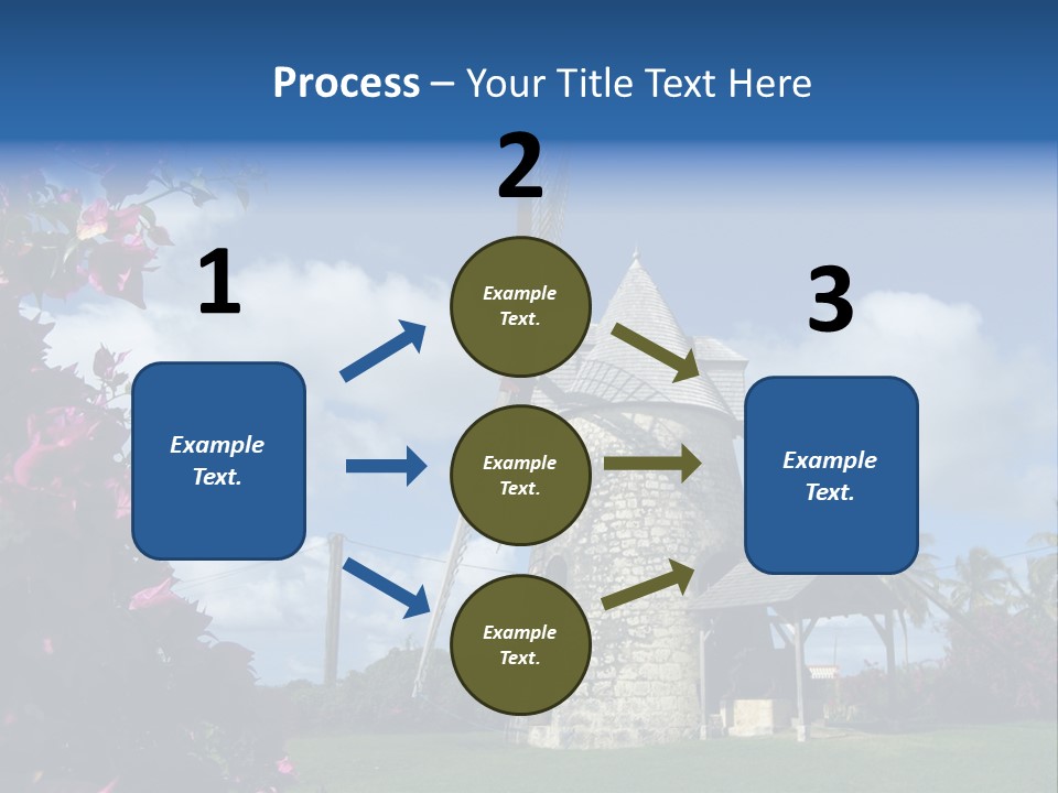 Martinique Antilles Windmill PowerPoint Template