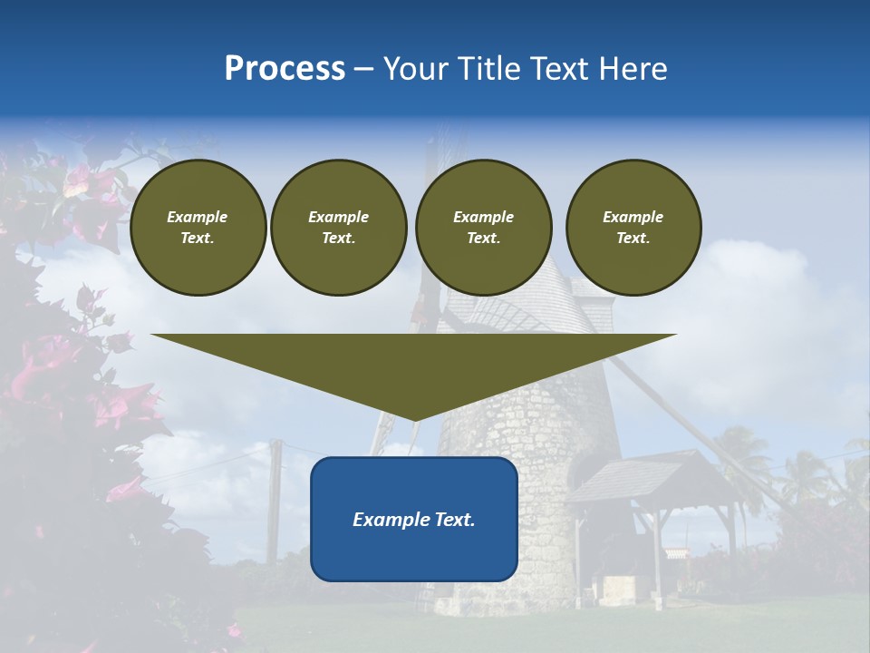 Martinique Antilles Windmill PowerPoint Template