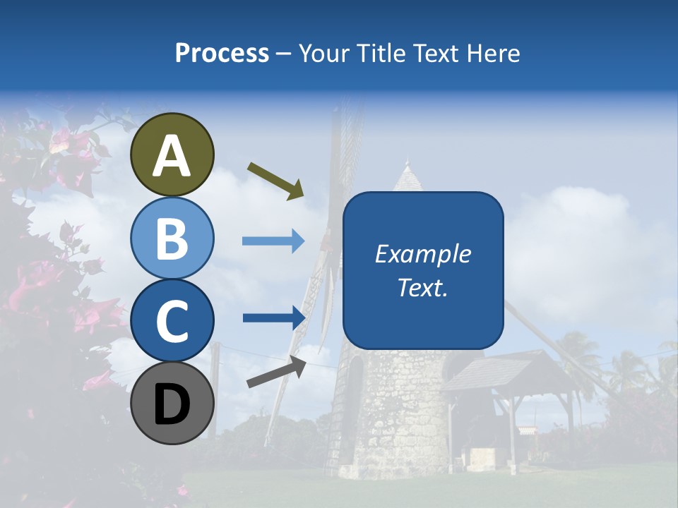 Martinique Antilles Windmill PowerPoint Template