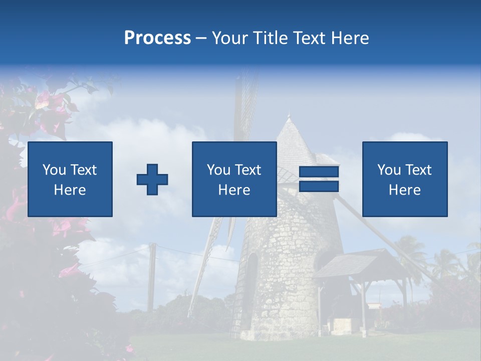 Martinique Antilles Windmill PowerPoint Template