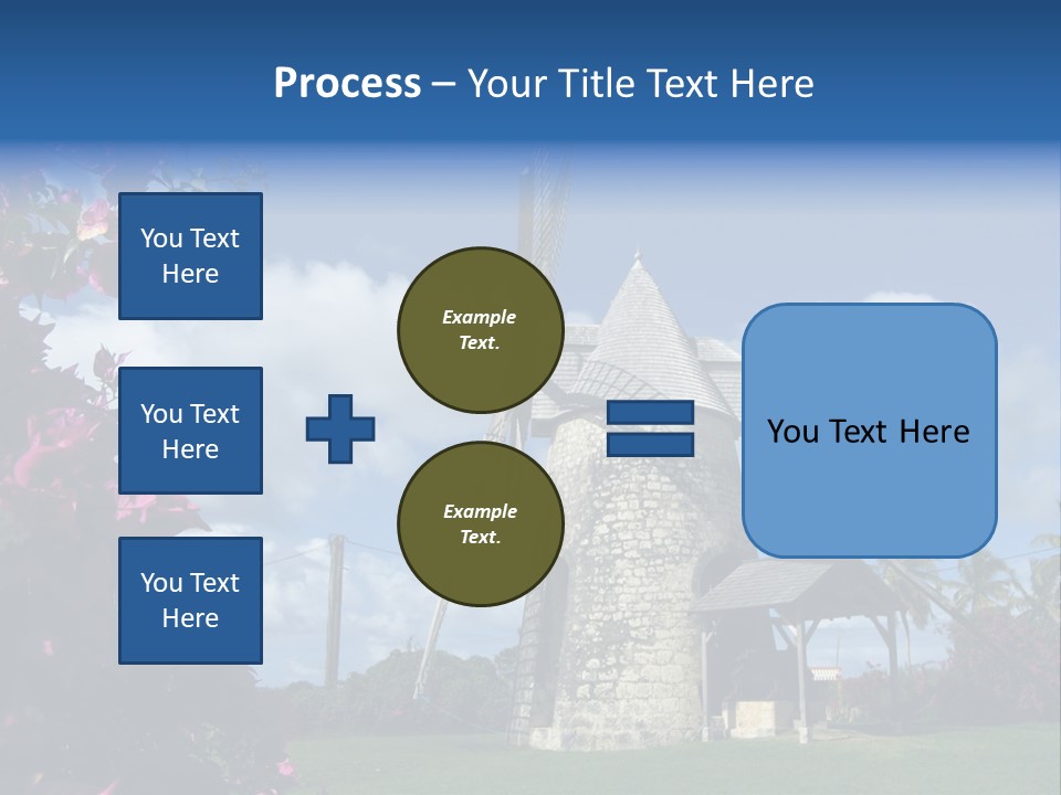 Martinique Antilles Windmill PowerPoint Template
