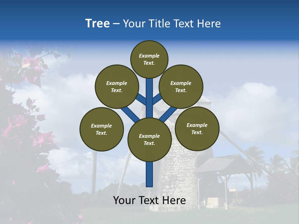 Martinique Antilles Windmill PowerPoint Template