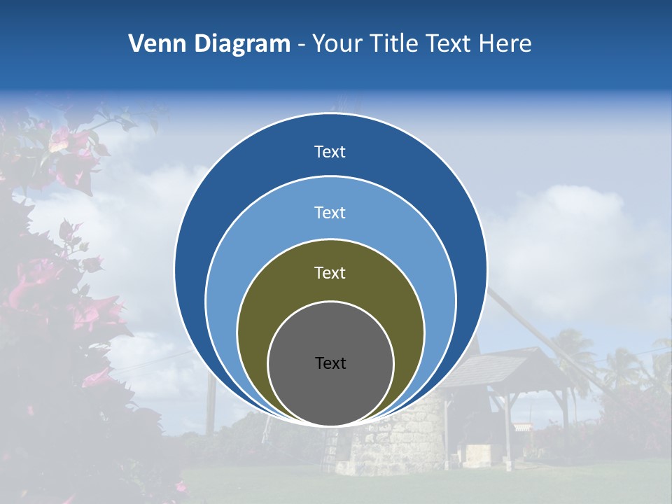 Martinique Antilles Windmill PowerPoint Template