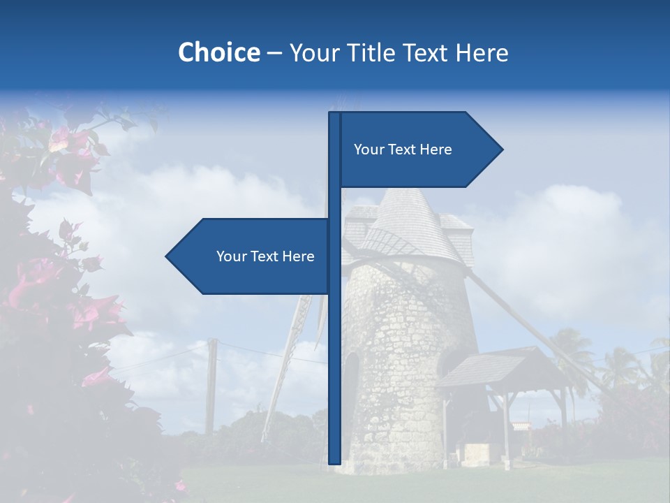 Martinique Antilles Windmill PowerPoint Template