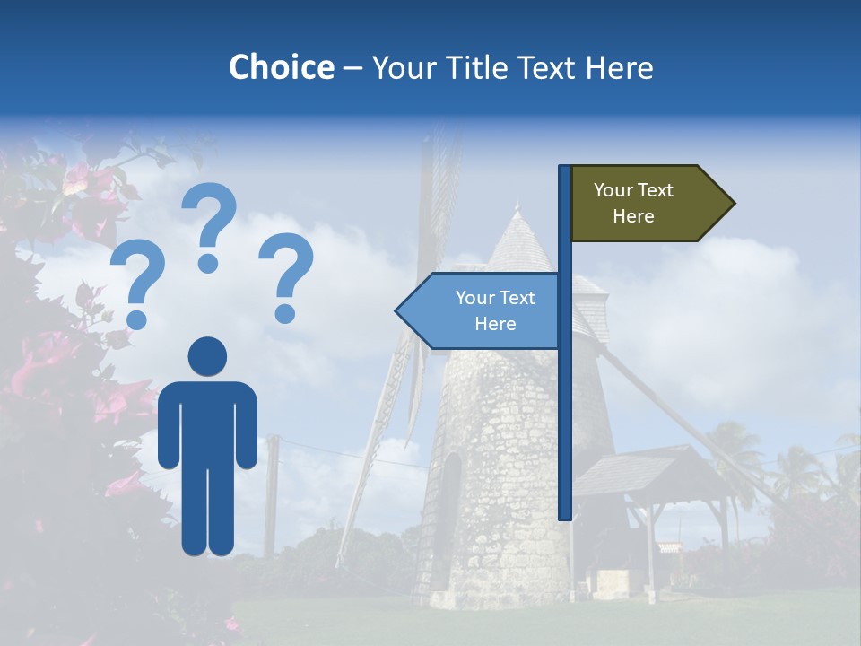Martinique Antilles Windmill PowerPoint Template