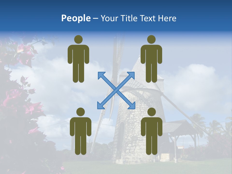 Martinique Antilles Windmill PowerPoint Template