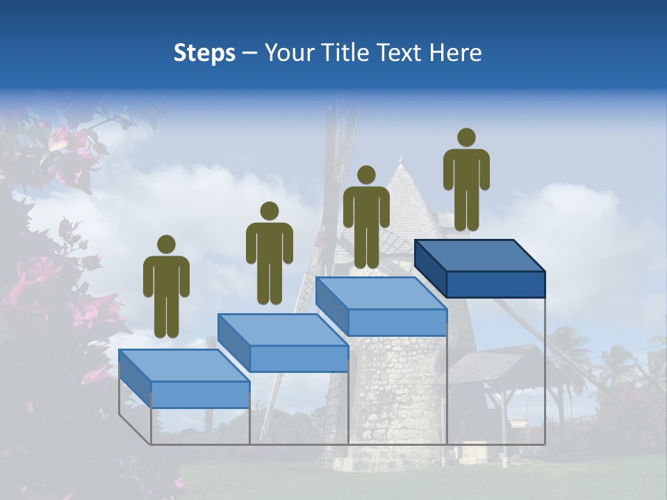 Martinique Antilles Windmill PowerPoint Template