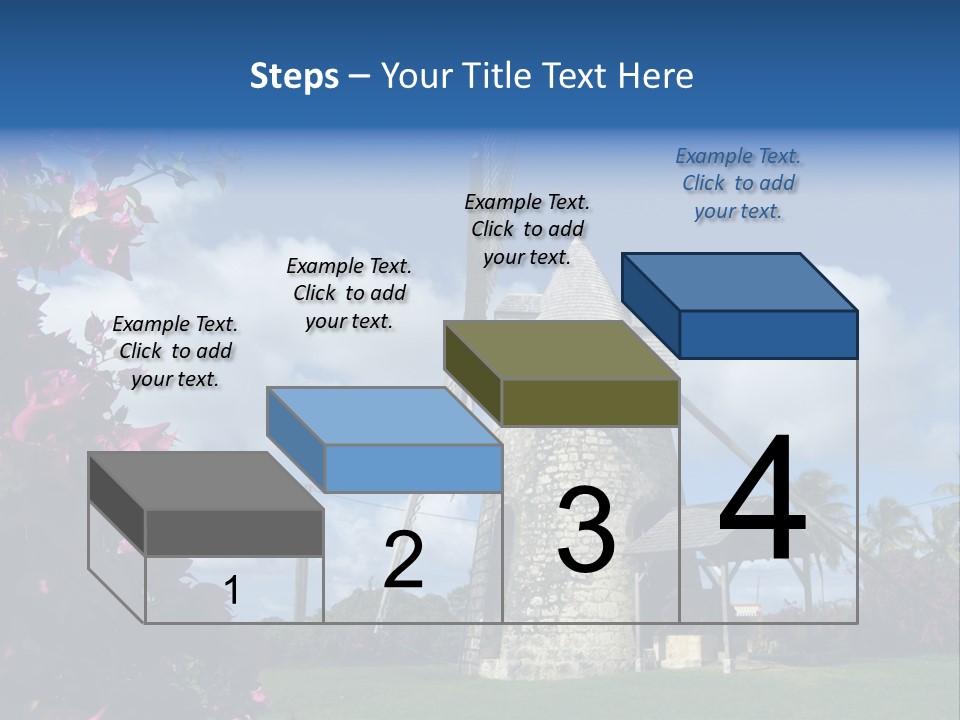 Martinique Antilles Windmill PowerPoint Template