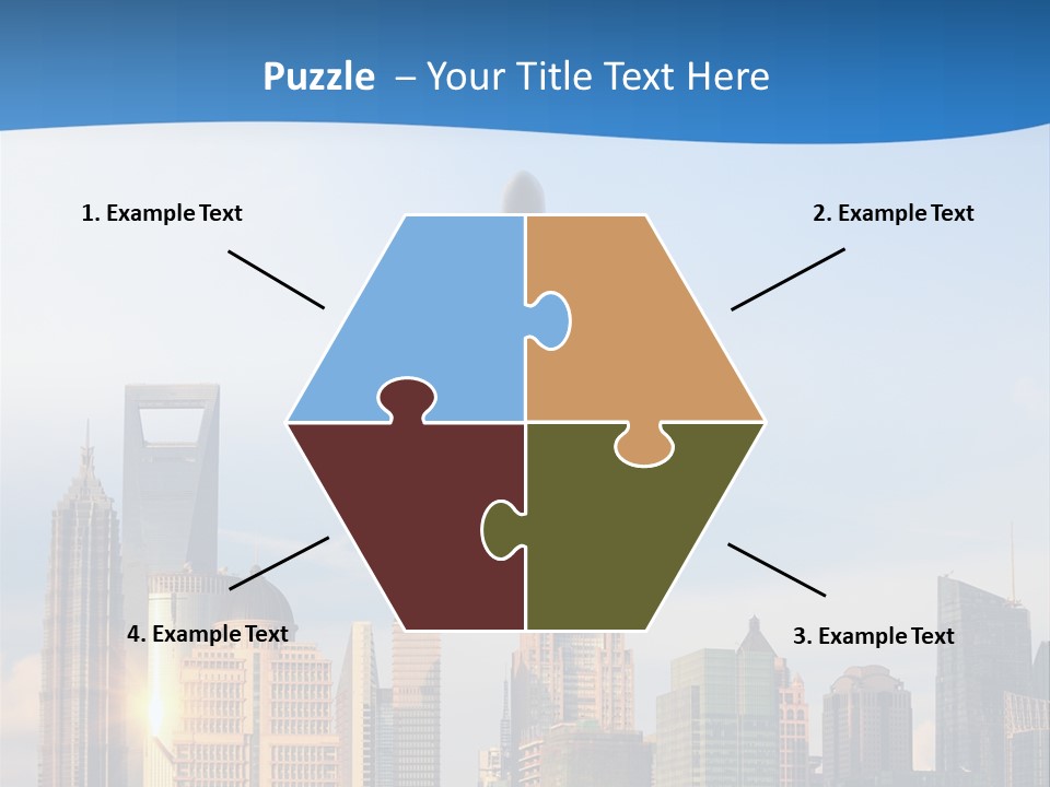 Reflection Traffic City PowerPoint Template