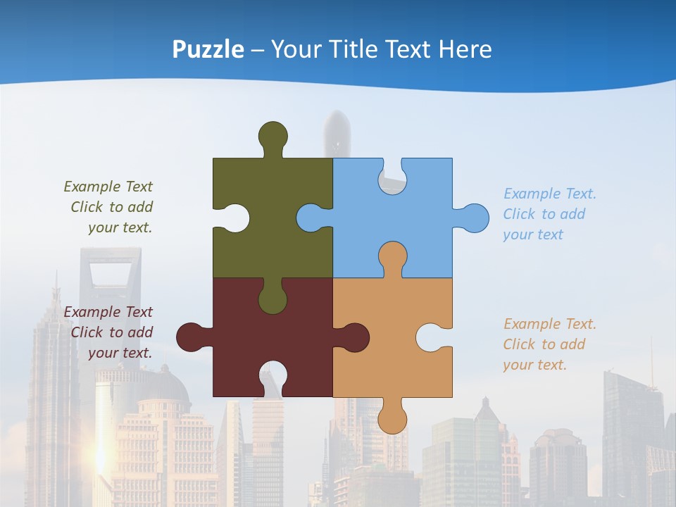 Reflection Traffic City PowerPoint Template