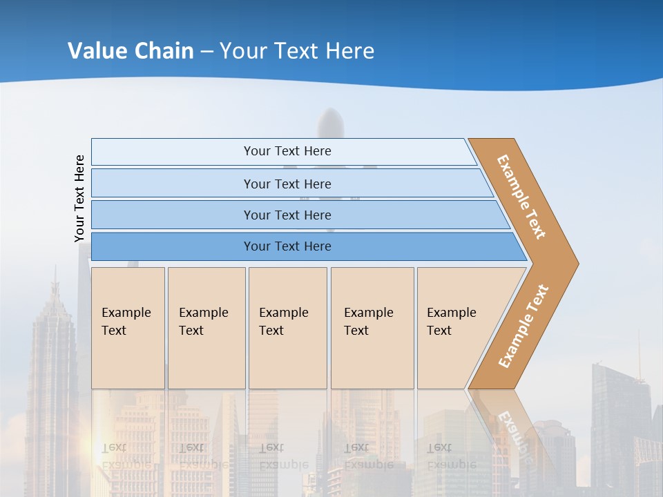 Reflection Traffic City PowerPoint Template
